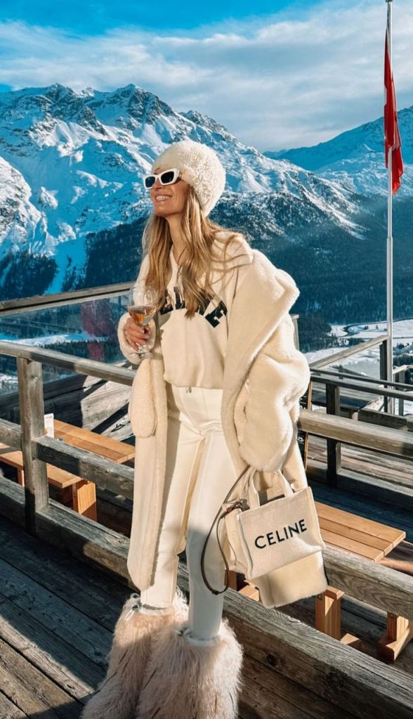 Rosewood Institute woman in Switzerland enjoying the luxury lifestyle of a mountain ski vacation in the Alps